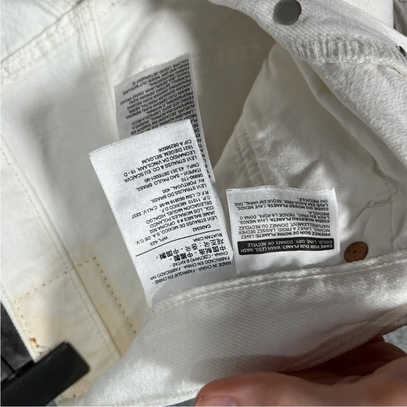 LEVIS 501 Shorts Size W29 Womens White Cotton Denim Button Up Summer Bottoms - Picture 8 of 12